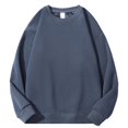thumbnail image 2 of cfhntfmh Mens Oversized Sweatshirts Plus Size Soft Crewneck Long Sleeve Pullover Tops Fall Fashion Outfits, 2 of 3