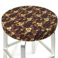 thumbnail image 3 of Naloa Sunflowers with Skull and Hand Round Bar Stool Cushion Cover 12-14 inch, Fits Kitchen, Office, Restaurant Chairs - 14 inch, 3 of 7