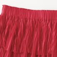 thumbnail image 2 of SWSMCLT Women's Ruffle Skirt Casual Fringe Pleated A-Line Flowy High Elastic Waist Summer Swing Long Skirts Red X-Small-Large, 2 of 4