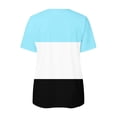 thumbnail image 5 of Blusa informal con cuello en V y manga corta con estampado de verano para mujer con estilo OAVQHLG3B Store  lin121212, 5 of 5