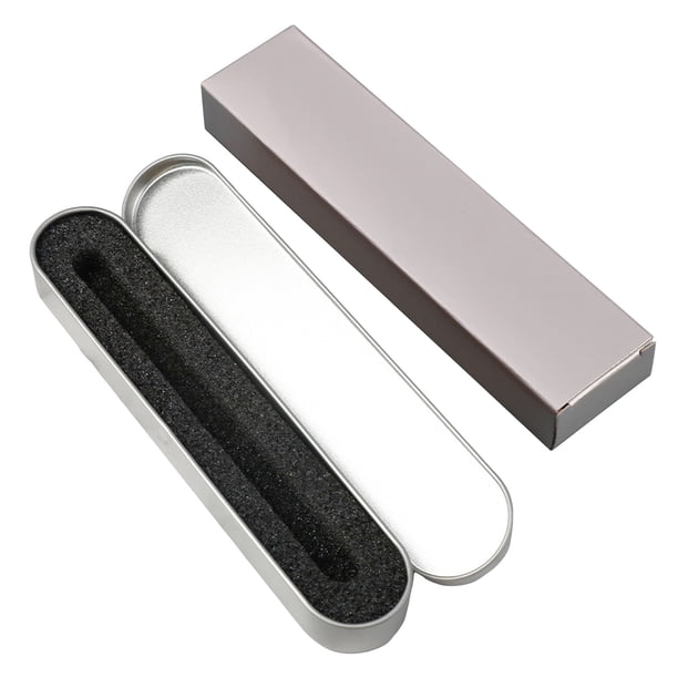 Estuche metálico vacío con bisagras y relleno de espuma, resistente a la corrosión, organizador irrompible para bolígrafos, lápices, pinceles de maquillaje, material escolar, de oficina y de empresa.