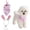 Pink, variant on Easter Pet Bunny Ears Headband and Easter Egg Bandana Scarf Set Cute Holiday Outfit for Dogs Cats Pink L