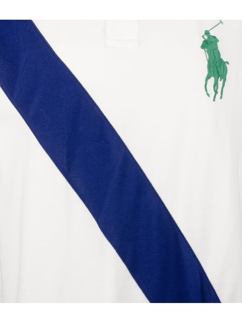 Men's Classic Fit Big Pony Mesh Short Sleeve Polo Shirt Wht XX