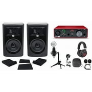 1-Person Focusrite Scarlett 3 Gen Podcast Podcasting Kit RCM SR Mic+JBL Monitors