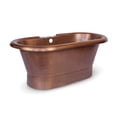 thumbnail image 2 of Sinkology Thales 5' Copper Freestanding Bathtub with Overflow (2 Faucet Holes), 2 of 5