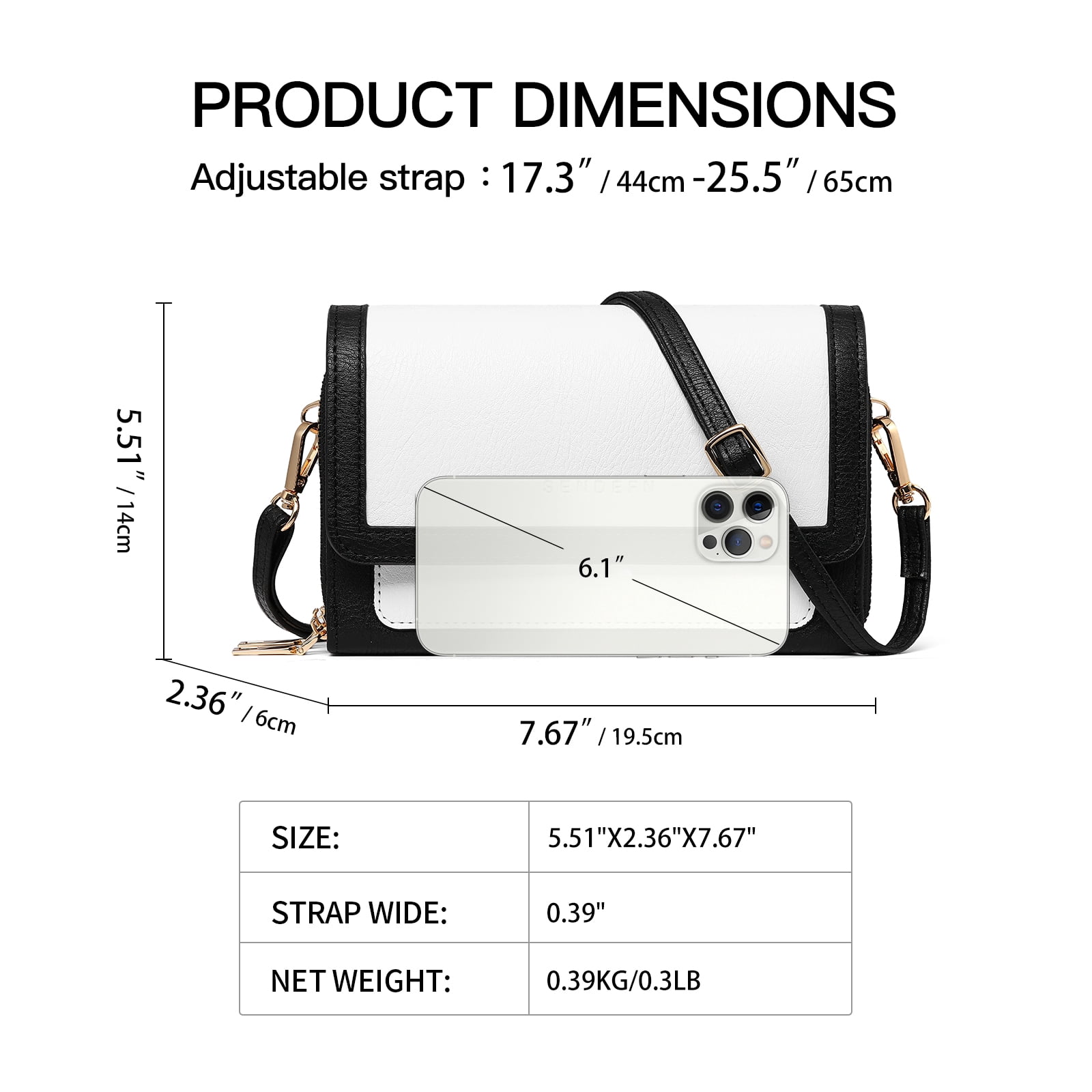 SENDEFN Crossbody Bags for Women Vegan Leather Purses Woman Fashion Shoulder Bag with Adjustable Strap