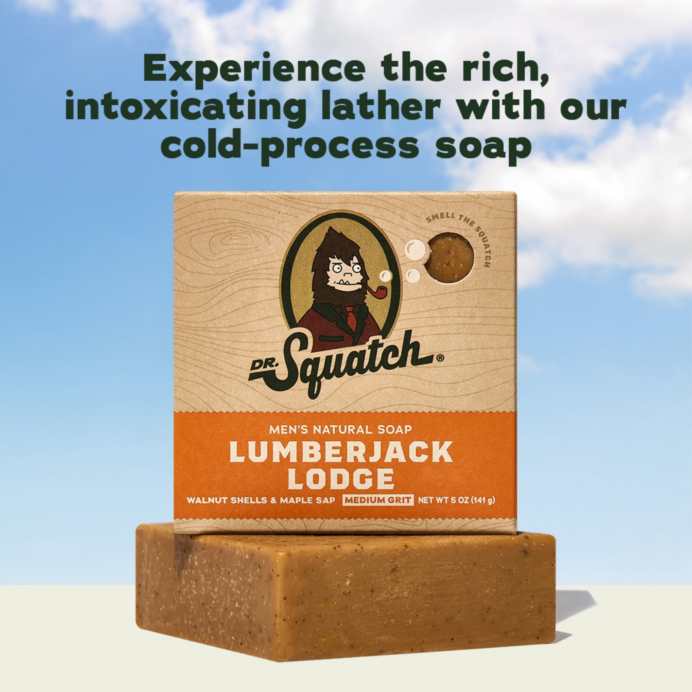 Dr. Squatch Mens Bar Soap, Natural Bar Soap for Men, Lumberjack Lodge, 5 Oz
