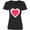 AB-Black, variant on Inktastic Valentine Red Heart with Dots Women's V-Neck T-Shirt