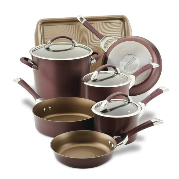 Circulon 11-Piece Nonstick Cookware Set - Chocolate