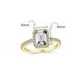 thumbnail image 4 of Bling Jewelry Womens Timeless 3CT Halo Emerald Cut Engagement Ring with CZ and Sterling Silver Band, 4 of 5
