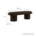 thumbnail image 6 of Pemberly Row Modern / Contemporary Wood Bench in Chocolate Brown, 6 of 10