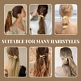 thumbnail image 5 of 7 Pcs Gold Metal Elastic Hair Ties, with Unique Geometric Design for Thick Hair, Ponytail Cuff Holders for Women Hair Accessories, 5 of 8