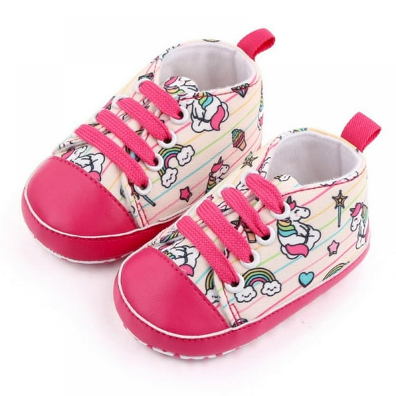 Autumn Baby Shoes Boys Girls Cartoon Pattern Casual Sneaker Lace-up Shoes Infant Soft-soled Toddler Non-Slip Shoes