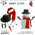 thumbnail image 3 of Wooden Simulation Christmas Snowman Dress Up Set Accessories Family Kit Toy Gift, 3 of 6