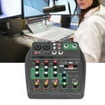 thumbnail image 1 of Domqga Mini Audio Mixer,DJ Console Mixer,F4‑MB Portable Mini Mixer 4 Channel DJ Audio Mixer Sound Board Console For PC Recording Singing Webcast Party, 1 of 8