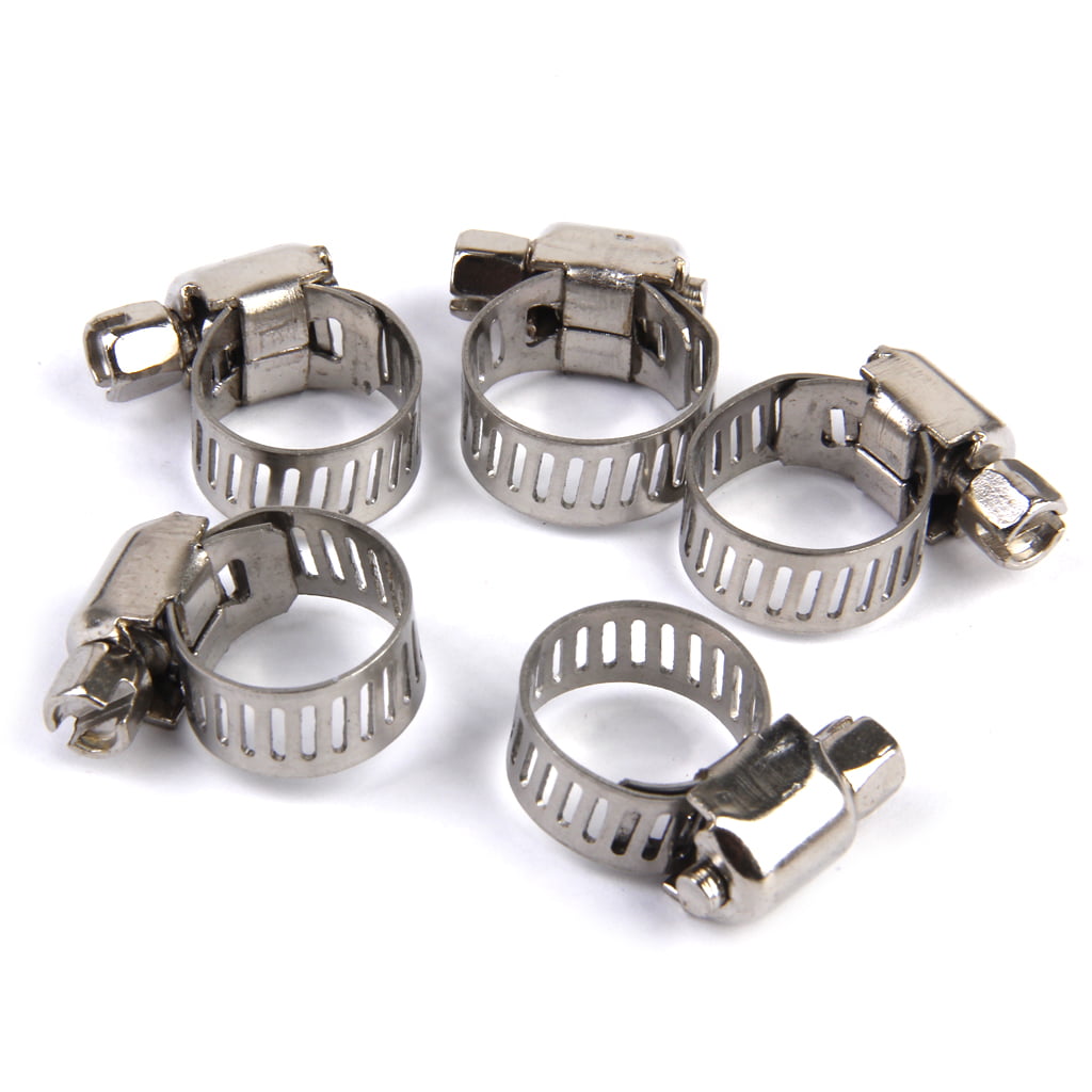 12Pcs Hose Clamps Set with Box Jubilee Clip Tool Fuel Petrol Pipe Clips Kit 