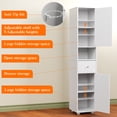 thumbnail image 6 of Dalattin 67"H Tall Bathroom Cabinet, Narrow Storage Cabinet Freestanding with 2 Doors & Shelves, 6 of 8