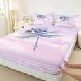 thumbnail image 3 of Manfei Vintage Dragonfly Insect Twin Sheet Sets, Rustic Farmhouse Animal Twin Fitted Sheet, Teens Kids Adult Flat Sheet, Microfiber Bedroom Decor, 3pcs, 3 of 7
