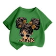 thumbnail image 3 of Ensemble Pyjama 3 T Vêtements Filles Shorts Enfant Filles Mignon Mode Imprimé Col Rond Ample Manches Courtes Tee Été Décontracté T-Shirt Hauts, 3 of 5