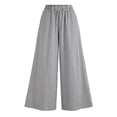 thumbnail image 6 of Wide Leg Pants Woman Elastic High Waist Loose Casual Lightweight Striped Flowy Palazzo Pants with Pockets, 6 of 6