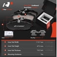 thumbnail image 3 of A-Premium 10.16 inch (258mm) Rear Vented Disc Brake Rotors + Ceramic Pads Kit Compatible with Select Ford, Lincoln and Mercury Models - Thunderbird/Cougar 1993-1997, Mark VIII 1993-1998, 6-PC Set, 3 of 8