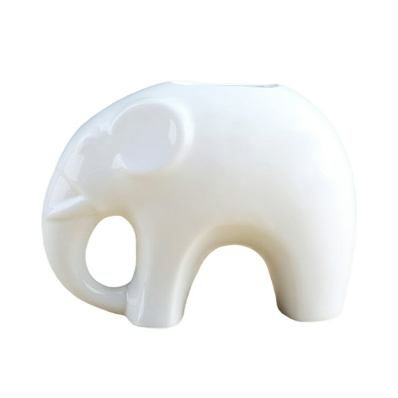 Toyandona Fine Workmanship Ceramic Elephant Planter White Ideal for Cactus