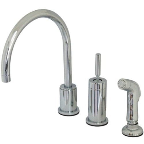 Kingston Brass Concord Single Lever Widespread Kitchen Faucet With Sprayer, KS80