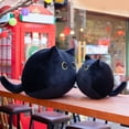 thumbnail image 4 of 3D Black Cat Plush Toy Pillow Cute Plush Toy Shape Cat Design Sofa Fat Pillow, 4 of 8