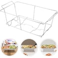 thumbnail image 3 of Chafing Wire Buffet Rack Stand Chrome Frame For Full Size Serving Pans, Full Size Chafing Dish Stand, Food Warmer For Catering, Events, Weddings, Parties, Birthdays (12), 3 of 5
