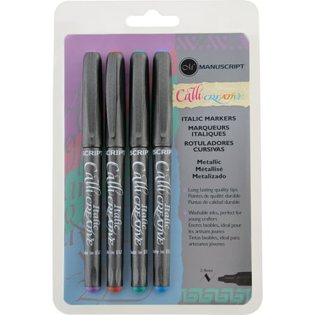 UPC: 5020180664507 | Manuscript CalliCreative Markers 2.4mm 4/Pkg-Blue  Green  Red & Purple