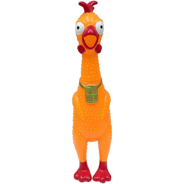 Animolds Squeeze Me Rubber Chicken Toy XL | Screaming Rubber Chickens