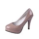 thumbnail image 1 of Zapatos de tacón alto para mujer, zapatos de tacón alto de charol clásico a la moda para mujer, zapatos de boda de tacón de aguja con cabeza redonda de color nude, talla grande 34-4238 Gao Jinjia LED, 1 of 2