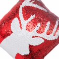 thumbnail image 3 of Rojo de lentejuelas copo de nieve Reno letra patrón sofá decoración del hogar fundas de almohada de coche funda de almohada suave funda de almohada 40x40cm kenally JR0775-03, 3 of 5