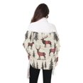 thumbnail image 4 of FORMRS Womens Scarf Winter Soft Long Big Warm Shawls Wrap Tassel Scarves, Plaid Deer, 4 of 9