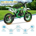 thumbnail image 4 of Seipouy 49cc 2-Stroke Dirt Bike, Gas Dirt Bike for Kids, Off Road Mini Motorcycle, Pocket Motorbike with Front Rear Disc Brakes, Racing Max Speed 40KM/H, 4 of 10
