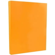 JAM Paper & Envelope Letter Cardstock, Bright Orange, 8.5 x 11, 50 per Pack