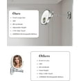 thumbnail image 5 of 30X/1X Wall Mounted Lighted Makeup Mirror, 9'' Height Adjustable Double Sided 5000mAh Rechargeable Magnifying Bathroom Mirror with Light, 3 Color Modes Touch Dimmable Extended Arm 360 Rotation, 5 of 18
