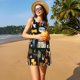 thumbnail image 3 of Fotbe Funny Farmers Vestido de Verano sin Mangas para Mujer – Vestido Midi Línea A, Estilo Camiseta Floral, Vestido Playero Casual y Fluido, 3 of 7