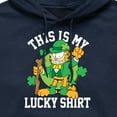 thumbnail image 2 of Garfield - This Is My Lucky Shirt - Men's Pullover Hooded Fleece Sweatshirt, 2 of 4