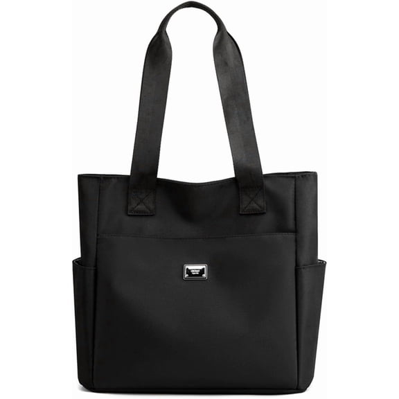 Large Capacity Water Repellent Multi Pocket Nylon Shoulder Bag with Zipper, Nylon Tote Bags Nurse Bag Handbag for Work Travel