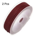thumbnail image 3 of Unique Bargains 2 Pack Fil de Nylon Torsadé Cordon de Perles 3mm 7M/23 Pieds Fil de Nylon Tressé Extra Fort, Rouge Foncé, 3 of 6