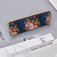 thumbnail image 5 of Goofa Summer Birds and Flowers Pattern Pencil Case Portable Stylish Triangle Pencil Pouch with Zipper Leather Cosmetic Pouch Bag Makeup Cosmetic Pencil Pouch, 5 of 9
