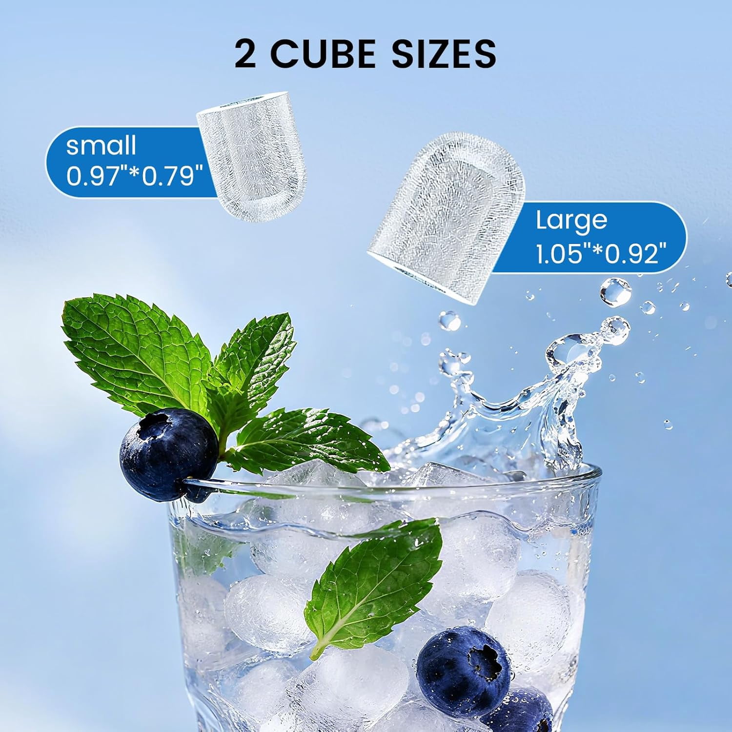 Havato Ice Maker Countertop, 26 lbs/24Hrs, 8 Cubes in 6 Mins,Portable Ice Machine with Self-Cleaning,  Quiet Compact,Black