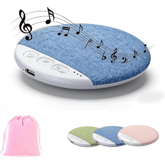 Bluetooth Pillow Speaker for Sleeping, Mini Portable Under Pillow Speaker with White Noise Timer Wireless Sleep Aid with Stereo Bass Private Sleep Headphones, Privacy & Meditation
