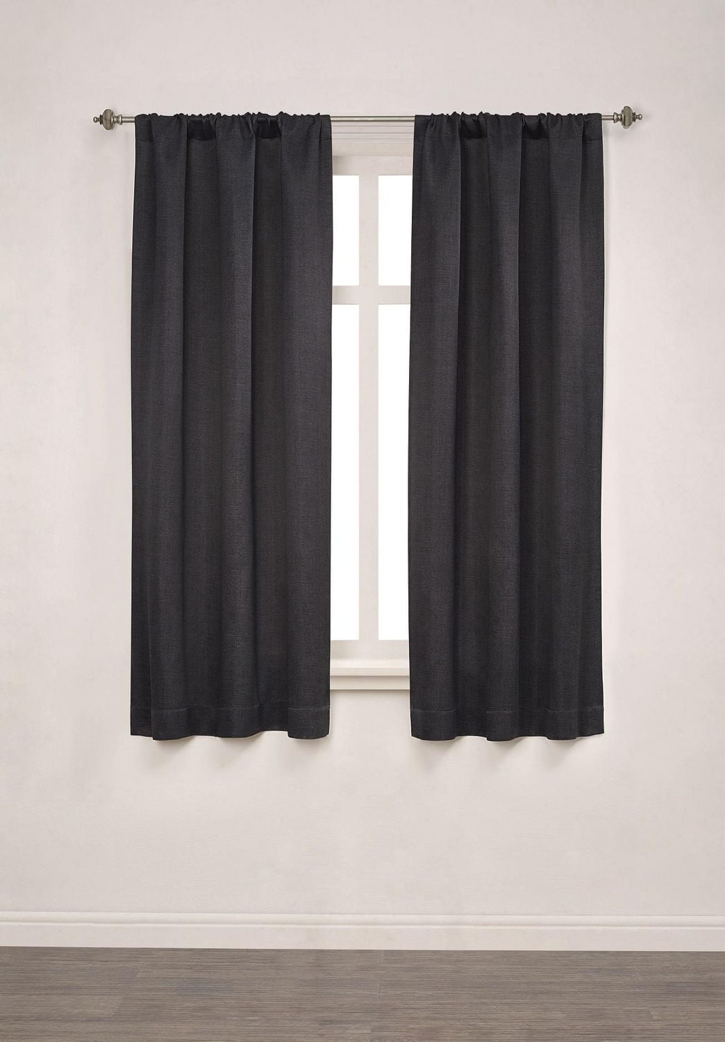 Mainstays Chambray Blackout 63" Window Panel Pair, 2 Panels, Each Panel: 40"x