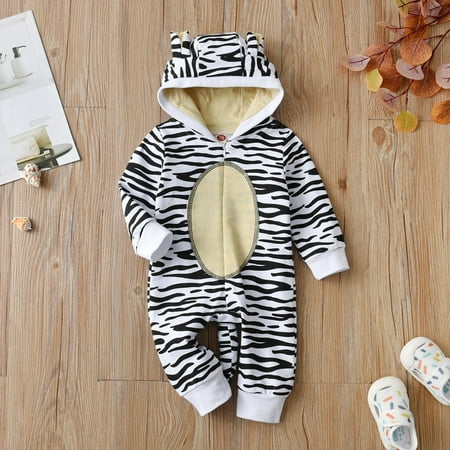 

Cute Romper For Baby Girls Boys Cartoon Hooded Romper Jumpsuit Outfits