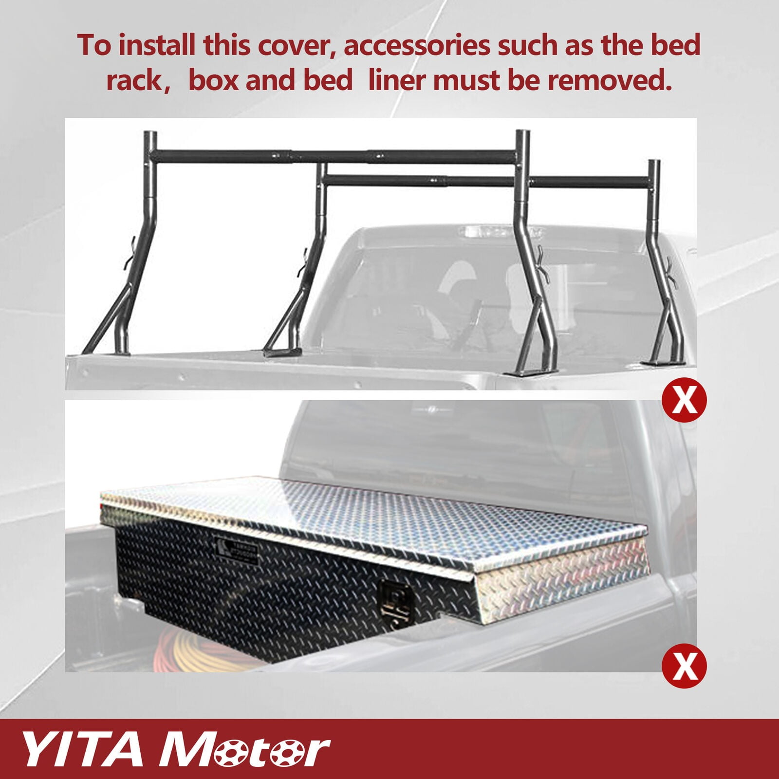 RVNI 5 ft Bed Soft Roll up Truck Bed Tonneau Cover compatible with 2005-2025 Nissan Frontier Truck Top with Lamp