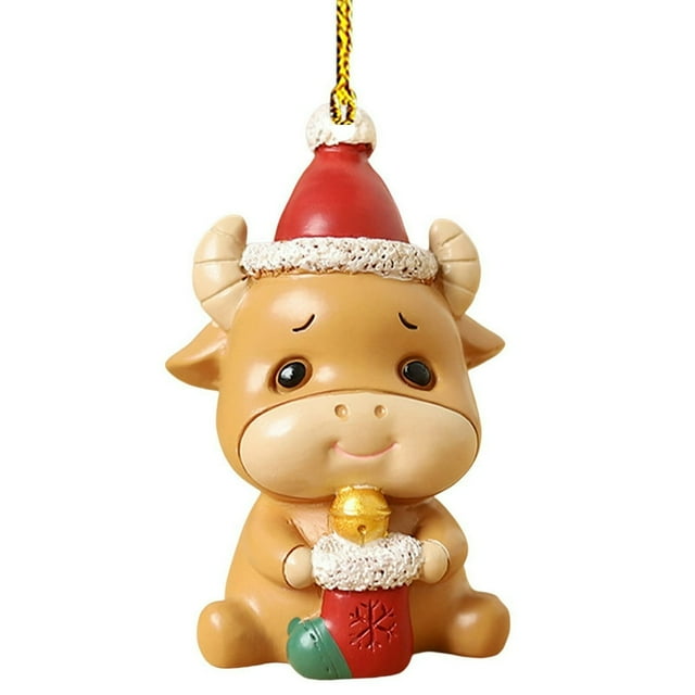 Christmas Tree Pendant Cute Animal Elephant Design Vibrant Colors Long-lasting Acrylic Hanging Decoration