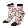 thumbnail image 3 of Salouo Paris Pattern Unisex Middle Tube Socks,Middle-Finger Knee High Socks Over The Calf Tube Stocking Crew Stockings for Women and Men Tube Socks, 3 of 8