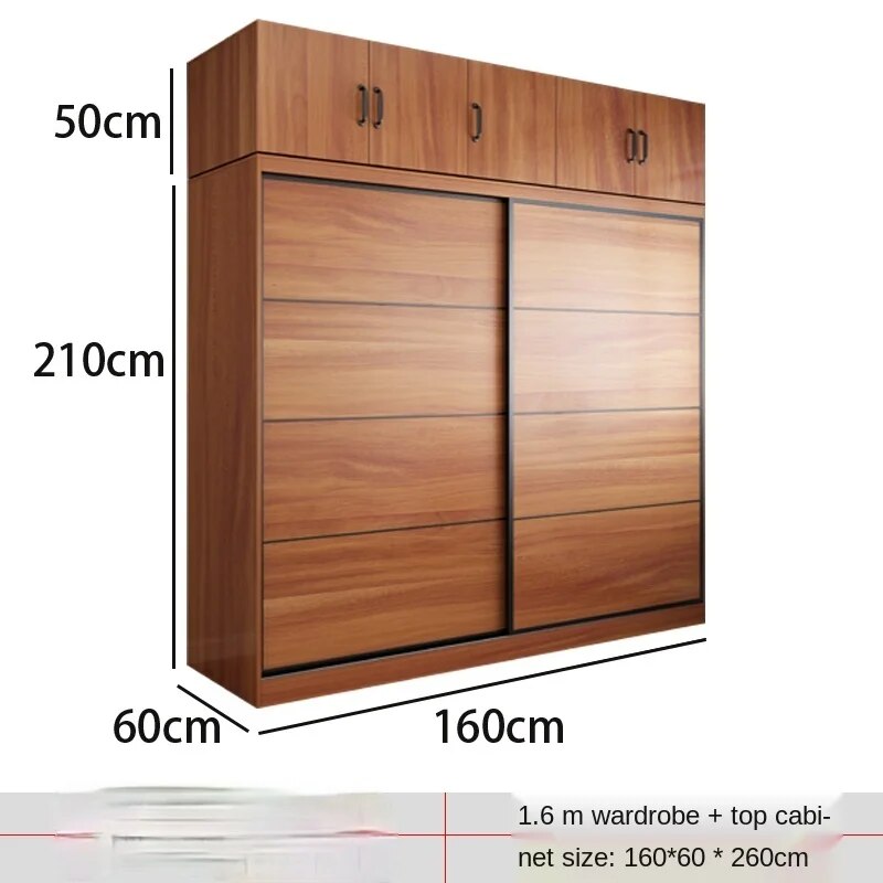 Sliding door wardrobe sliding door wooden wardrobe assembly bedroom household locker
